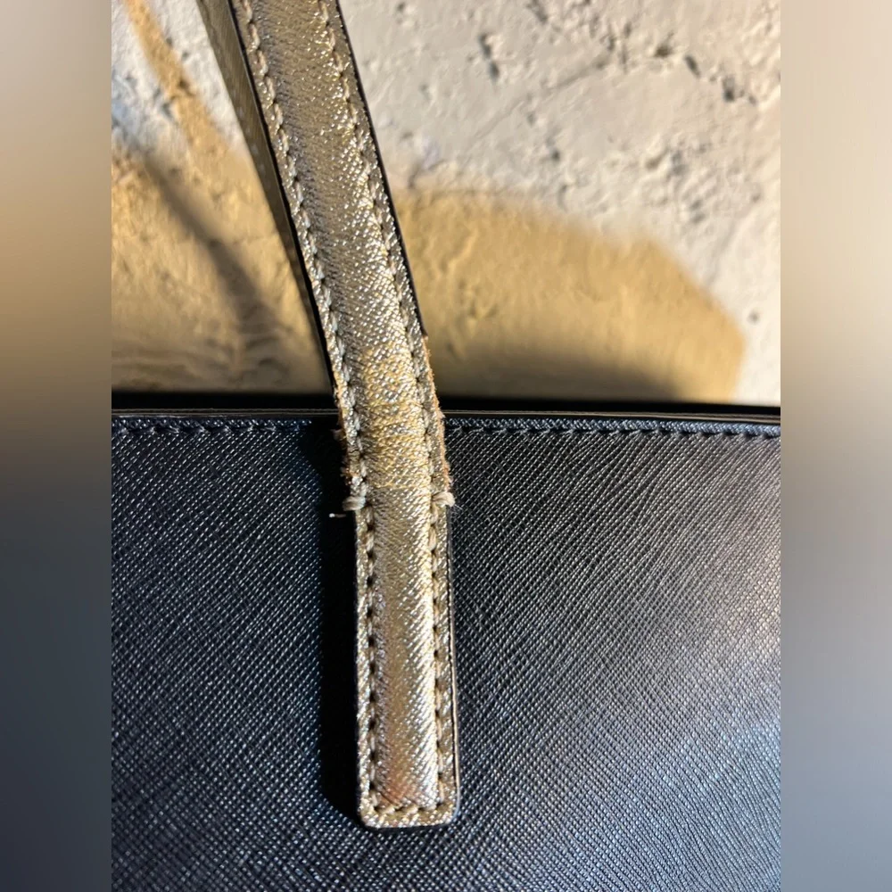 Kate Spade Black and Cream Tote Bag - GUC Rehab - See Callouts - Picture 4 of 16